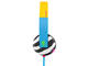Слушалки Skullcandy Uproar, в жълто-синьо
