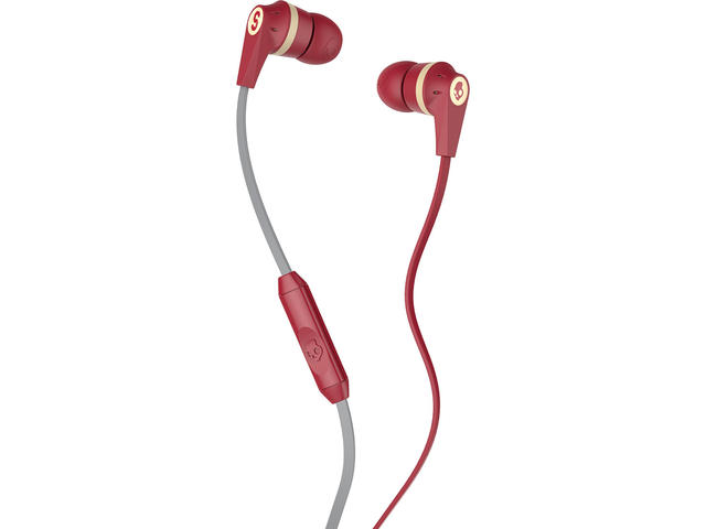 Слушалки Skullcandy Ink’d 2, в червено-сиво