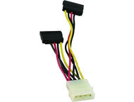Кабели и Адаптери VCom Кабел SATA Power 2x - CE352-0.15m