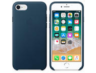 Калъфи Apple iPhone 8 / 7 Leather Case, в тъмносиньо