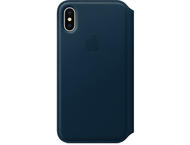 Калъфи Apple iPhone X Leather Folio, в синьо