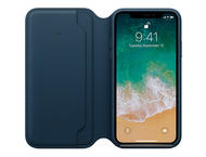 Калъфи Apple iPhone X Leather Folio, в синьо