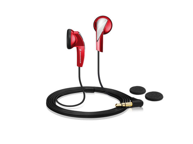 Слушалки Sennheiser MX 365, в черно-червено
