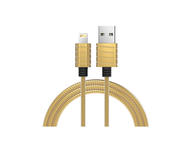 Кабели и Адаптери iWalk Metallic Lightning to USB cable, Gold