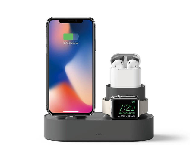 Стойки за мобилни устройства Elago Trio Charging Hub, сива