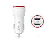 Зарядни устройства Anker PowerDrive 2 Dual USB, бяло