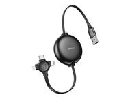 Кабели и Адаптери Baseus Little Octopus 3in1 Cable MicroUSB, USB-C and Lightning Connectors