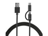 Кабели и Адаптери 4smarts ComboCord MicroUSB + USB-C Metal Cable