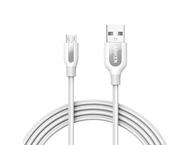 Кабели и Адаптери Anker Powerline+ Nylon Micro USB cable 1.8m White