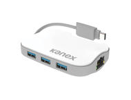 Кабели и Адаптери Kanex USB-C Hub, бял