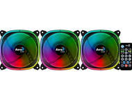 Вентилатори AeroCool Astro 12 Pro ARGB Fan Pack 3in1, ARGB HUB, Remote