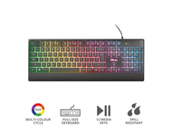 Клавиатури TRUST Ziva Gaming Rainbow LED Keyboard