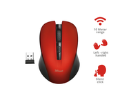 Мишки TRUST Mydo Silent Wireless Mouse red