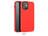 Калъфи Hoco Pure Series Silicone Protective Case - силиконов (TPU) калъф за iPhone 12 mini (червен)