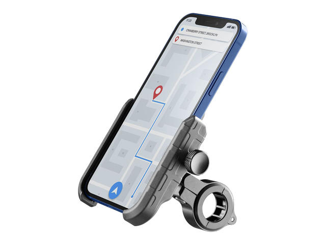 Стойки за мобилни устройства Cellular line Rider Steel, черна