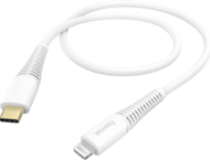 Кабели и Адаптери Hama кабел за бързо зареждане/данни, USB-C - Lightning, 1,5 м, бял 