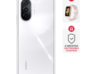 Смартфони Huawei nova Y70 128GB, Pearl White + Huawei Band 7 Nebula Pink