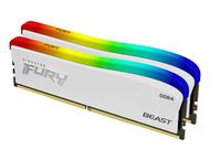 Оперативна памет 16GB (2х8GB) 3600MHz DDR4 Kingston FURY BEAST White RGB Special Edition
