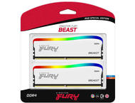 Оперативна памет 32GB (2x16GB) DDR4 3200 MT/s Kingston FURY BEAST White RGB Special Edition