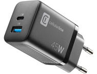 Зарядни устройства Cellularline 220V PD GaN USB, USB-C 45W
