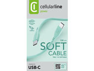Кабели и Адаптери Cellular line Soft USB-C към USB-C 1.2 м, зелен