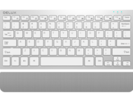 Клавиатури Delux K3300GX, в бяло-сребристо