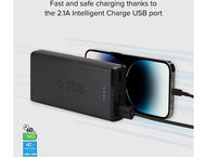 Външни батерии SBS Fast charge powerbank: 20000 mAh, Black