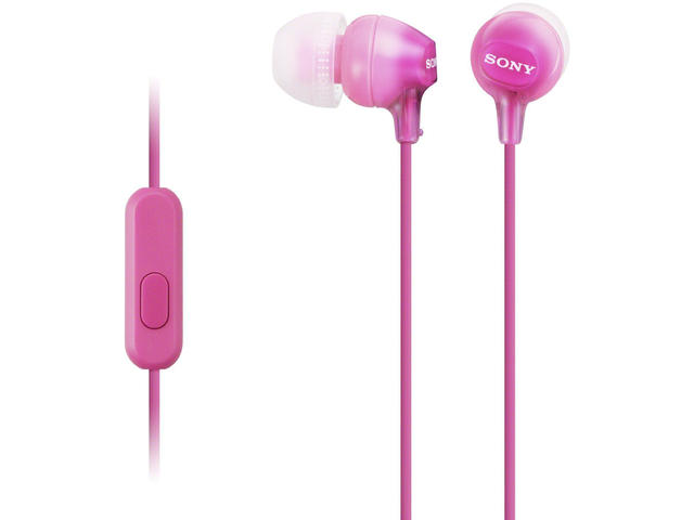 Слушалки Sony MDR-EX15AP розови