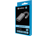 Кабели и Адаптери Sandberg USB-C Dock HDMI+LAN+SD+USB