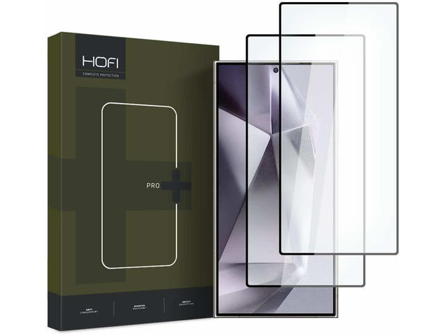 Защитно фолио Hofi Glass Pro Plus Tempered Glass 2.5D 2 Pack за Samsung Galaxy S24 Ultra (черен-прозрачен) 