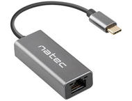 Кабели и Адаптери Natec Cricket USB към RJ45 Ethernet адаптер мрежова карта USB-C 3.1, 1xRJ45 1GB, кабел, с нарушена опаковка