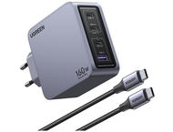 Зарядни устройства Ugreen 160W Nexode Pro 4-портово GaN Pd бързо зарядно устройство с USB C кабел