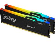 Оперативна памет 32GB (2x16GB) DDR5 6000 MT/s CL36 Kingston FURY Beast RGB EXPO