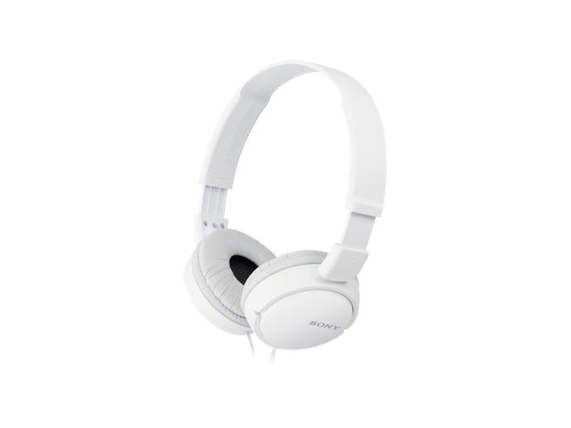 Слушалки Sony MDR-ZX110, в бяло