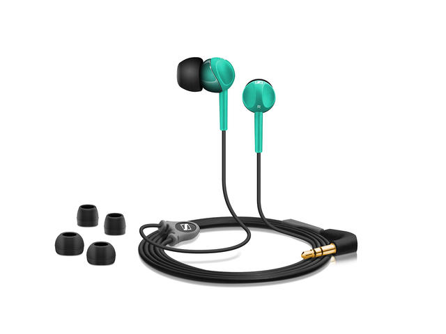 Слушалки Sennheiser CX 215, в зелено-черно
