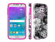 Калъфи Speck CandyShell Inked за Galaxy S6, Vintage Bouquet Grey/Shocking Pink