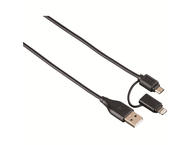 Кабели и Адаптери Hama 2 в 1 micro USB кабел с Lightning адаптер 1.2 метра MFI